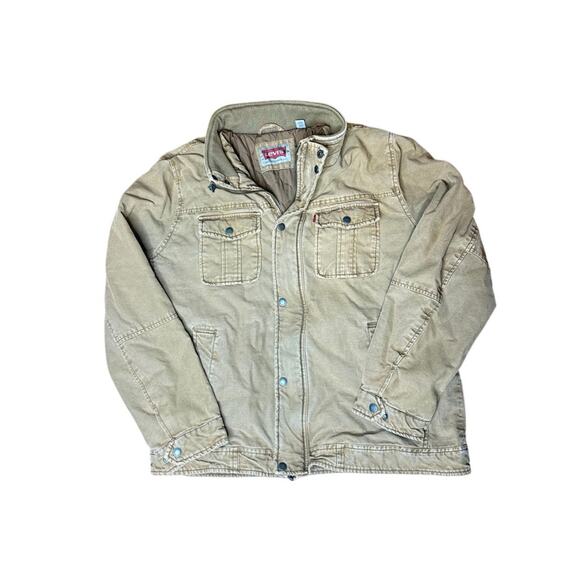 Levi’s Vintage Utility Work Jacket Men’s XL Insulated Canvas Tan Cotton Coat